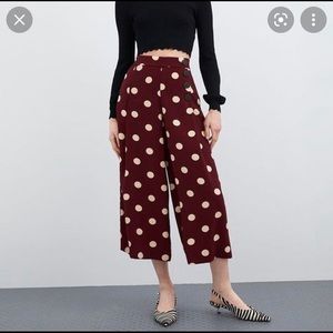 Zara Polka Dot Culottes - Size Large